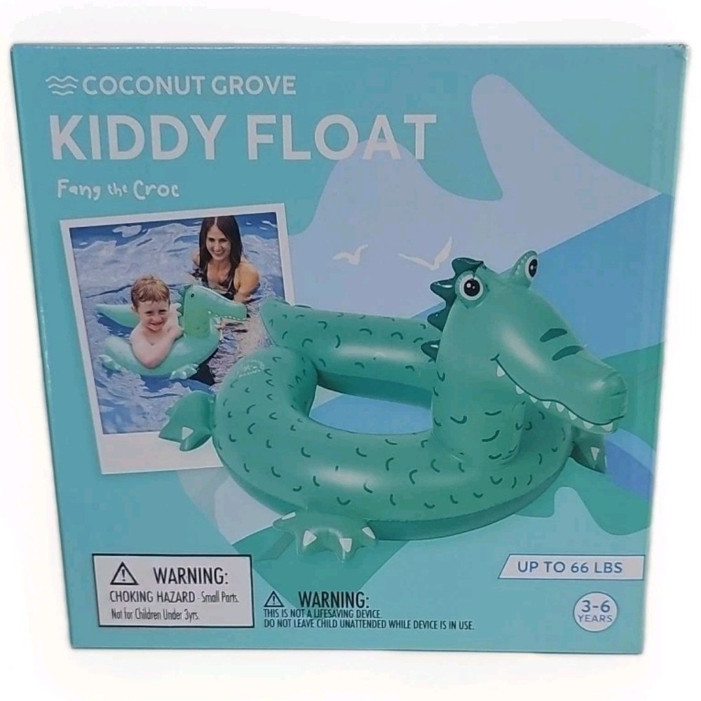 Coconut Grove Kiddy Float Kids 3-6Y Green Fang the Croc Inflatable CGSKIDCR